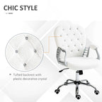 Chaise de bureau pivotante mi-dossier capitonnée en velours – Gris/Noir/Beige/Blanc/Rose, Individuelle