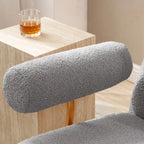 Fauteuil à bascule planeur en tissu Sherpa beige/rose/gris, 1 place