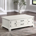 Table basse relevable Soft White Farmhouse