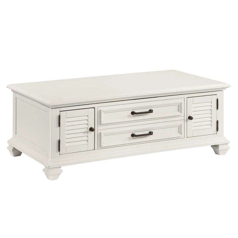 Table basse relevable Soft White Farmhouse