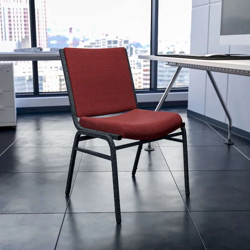 Chaise empilable polyvalente – Tissu/Vinyle, lot de 4, empilable jusqu'à 12 chaises