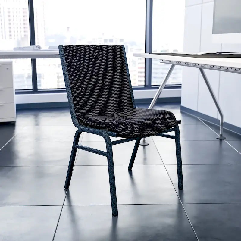 Chaise empilable polyvalente – Tissu/Vinyle, lot de 4, empilable jusqu'à 12 chaises