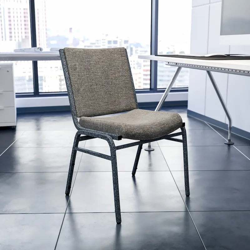 Chaise empilable polyvalente – Tissu/Vinyle, lot de 4, empilable jusqu'à 12 chaises