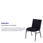 Chaise empilable polyvalente – Tissu/Vinyle, lot de 4, empilable jusqu'à 12 chaises