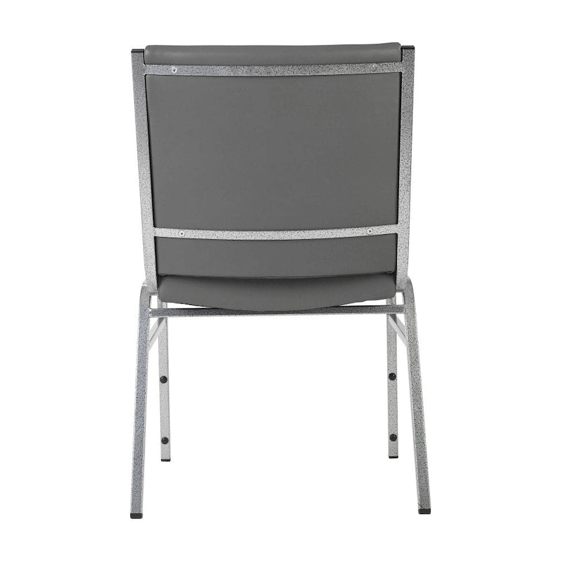 Chaise empilable polyvalente – Tissu/Vinyle, lot de 4, empilable jusqu'à 12 chaises