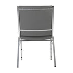 Chaise empilable polyvalente – Tissu/Vinyle, lot de 4, empilable jusqu'à 12 chaises