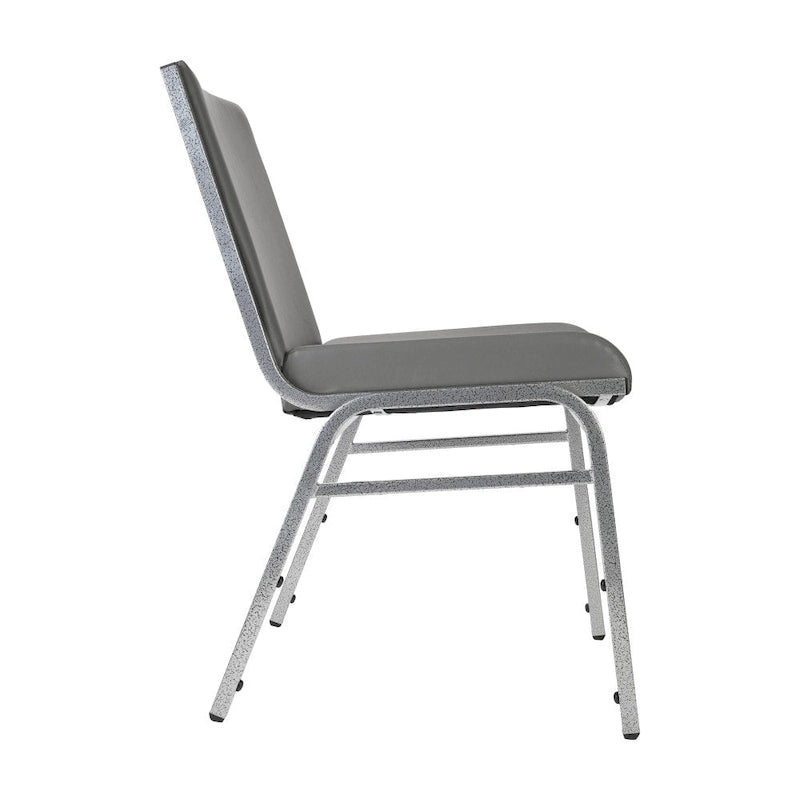 Chaise empilable polyvalente – Tissu/Vinyle, lot de 4, empilable jusqu'à 12 chaises