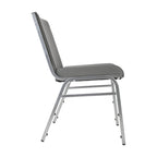 Chaise empilable polyvalente – Tissu/Vinyle, lot de 4, empilable jusqu'à 12 chaises