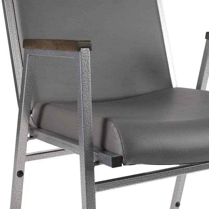 Chaise empilable polyvalente – Tissu/Vinyle, lot de 4, empilable jusqu'à 12 chaises