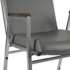 Chaise empilable polyvalente – Tissu/Vinyle, lot de 4, empilable jusqu'à 12 chaises