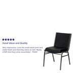 Chaise empilable polyvalente – Tissu/Vinyle, lot de 4, empilable jusqu'à 12 chaises