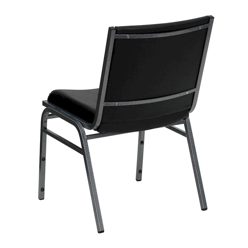 Chaise empilable polyvalente – Tissu/Vinyle, lot de 4, empilable jusqu'à 12 chaises