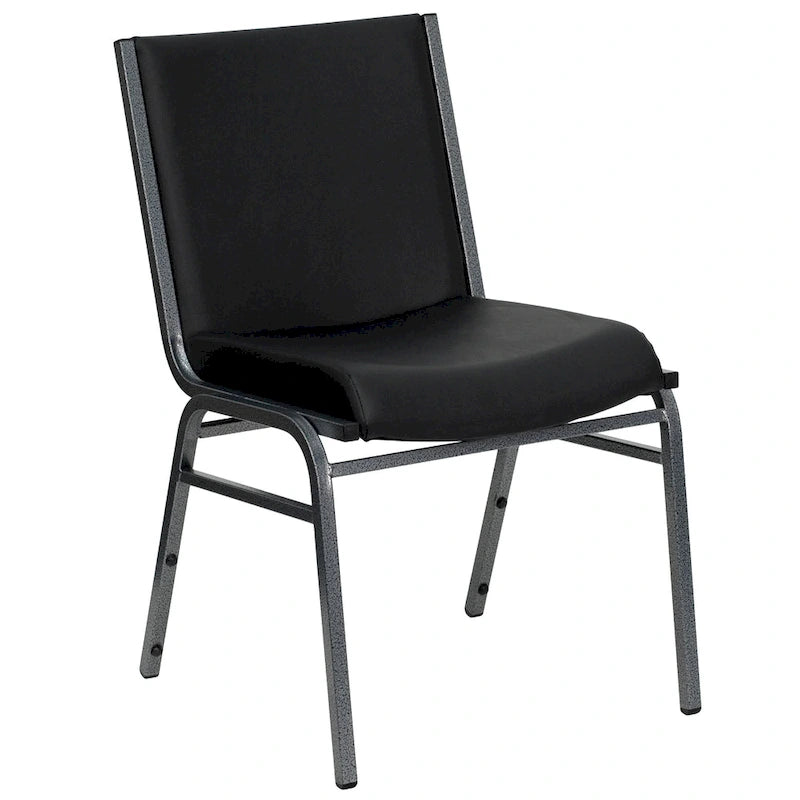 Chaise empilable polyvalente – Tissu/Vinyle, lot de 4, empilable jusqu'à 12 chaises