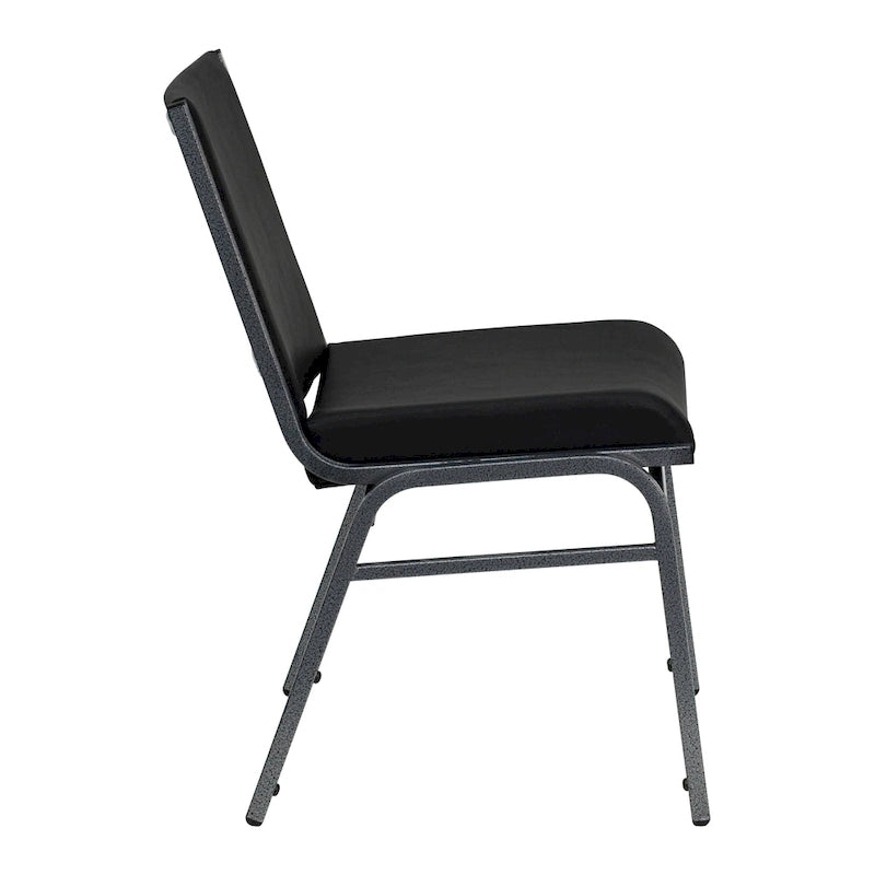 Chaise empilable polyvalente – Tissu/Vinyle, lot de 4, empilable jusqu'à 12 chaises