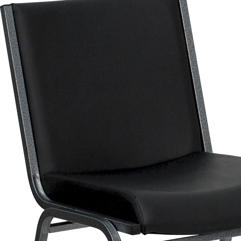 Chaise empilable polyvalente – Tissu/Vinyle, lot de 4, empilable jusqu'à 12 chaises