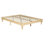 Cadre de lit plateforme en bois naturel – Lit double / Queen / King