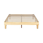 Cadre de lit plateforme en bois naturel – Lit double / Queen / King