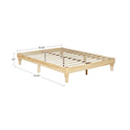 Cadre de lit plateforme en bois naturel – Lit double / Queen / King