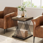 Table d'appoint carrée, style moderne du milieu du siècle, faux marbre blanc+or / gris+noir