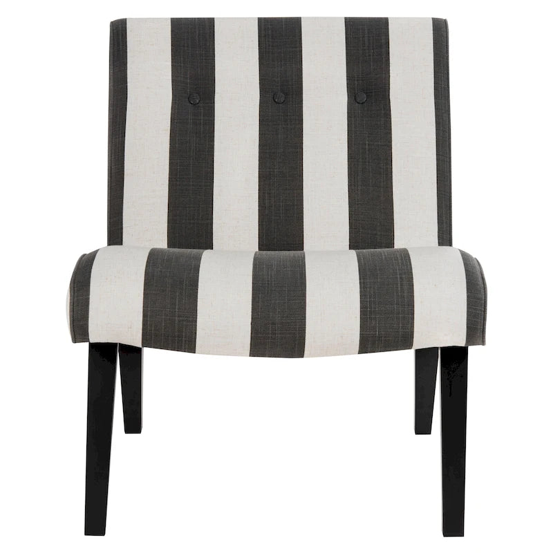 Fauteuil d'appoint rembourré de style Mid-Century – Vert forêt / Noir et blanc / Pois de senteur – 1 personne