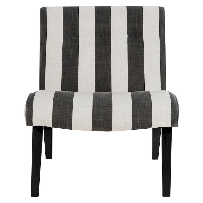 Fauteuil d'appoint rembourré de style Mid-Century – Vert forêt / Noir et blanc / Pois de senteur – 1 personne