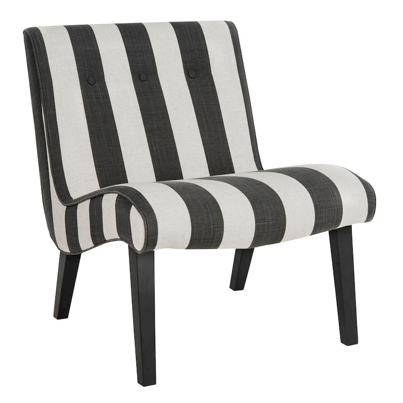 Fauteuil d'appoint rembourré de style Mid-Century – Vert forêt / Noir et blanc / Pois de senteur – 1 personne