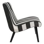 Fauteuil d'appoint rembourré de style Mid-Century – Vert forêt / Noir et blanc / Pois de senteur – 1 personne