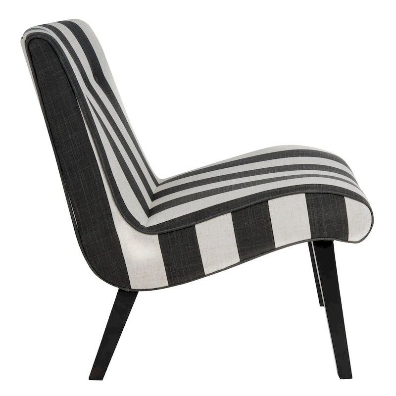 Fauteuil d'appoint rembourré de style Mid-Century – Vert forêt / Noir et blanc / Pois de senteur – 1 personne