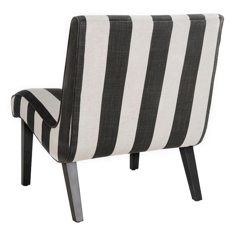 Fauteuil d'appoint rembourré de style Mid-Century – Vert forêt / Noir et blanc / Pois de senteur – 1 personne