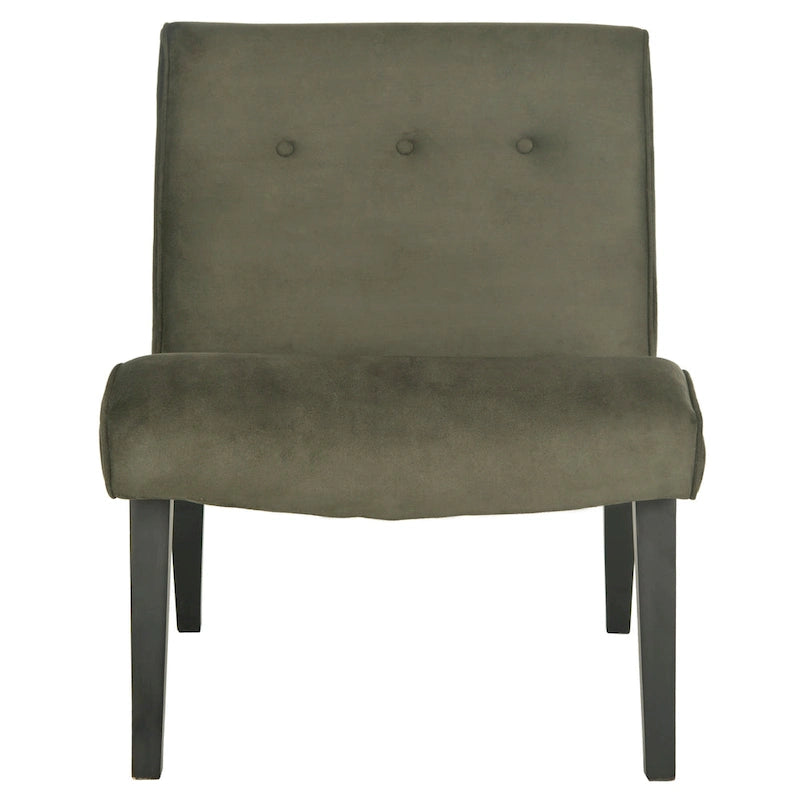 Fauteuil d'appoint rembourré de style Mid-Century – Vert forêt / Noir et blanc / Pois de senteur – 1 personne