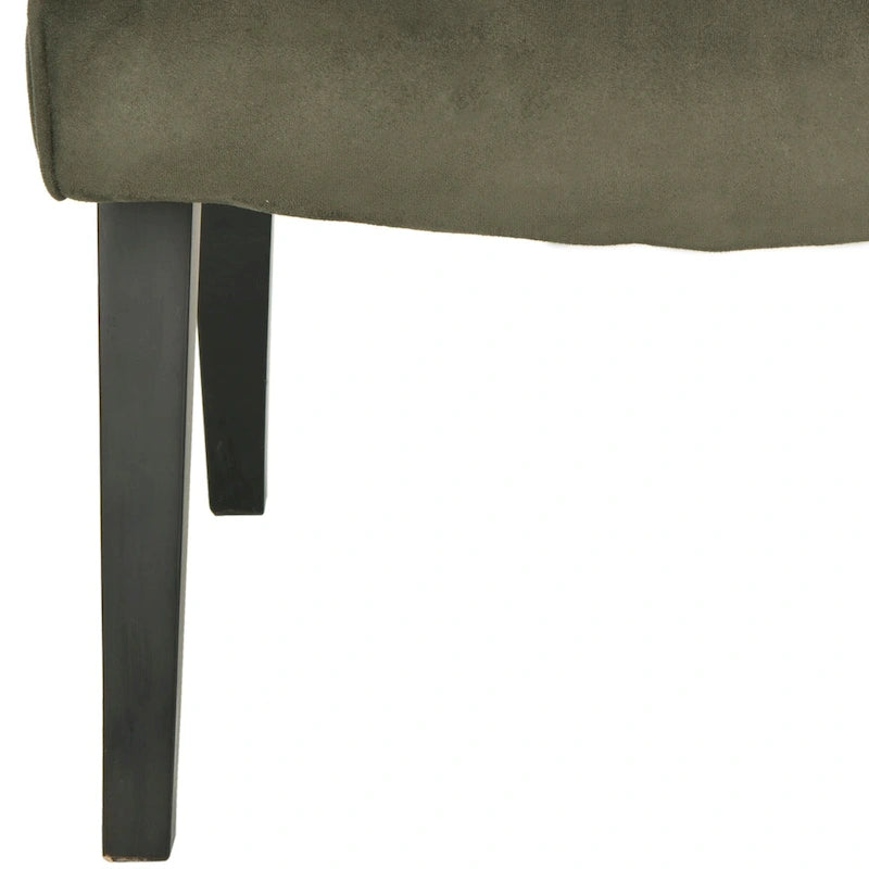 Fauteuil d'appoint rembourré de style Mid-Century – Vert forêt / Noir et blanc / Pois de senteur – 1 personne