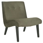 Fauteuil d'appoint rembourré de style Mid-Century – Vert forêt / Noir et blanc / Pois de senteur – 1 personne