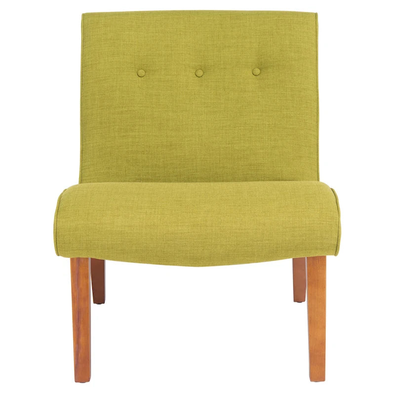 Fauteuil d'appoint rembourré de style Mid-Century – Vert forêt / Noir et blanc / Pois de senteur – 1 personne