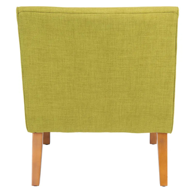 Fauteuil d'appoint rembourré de style Mid-Century – Vert forêt / Noir et blanc / Pois de senteur – 1 personne
