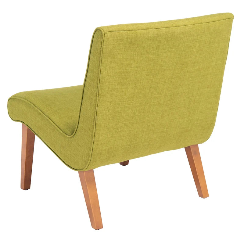 Fauteuil d'appoint rembourré de style Mid-Century – Vert forêt / Noir et blanc / Pois de senteur – 1 personne