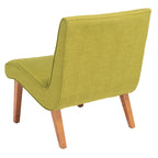 Fauteuil d'appoint rembourré de style Mid-Century – Vert forêt / Noir et blanc / Pois de senteur – 1 personne