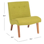 Fauteuil d'appoint rembourré de style Mid-Century – Vert forêt / Noir et blanc / Pois de senteur – 1 personne