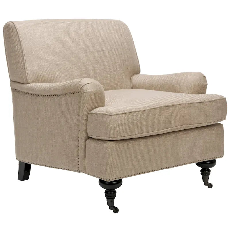 Fauteuil Club – Émeraude / Marron antique / Or antique / Noir et blanc / Rose poudré / Bleu marine / Marron | Une place