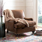 Fauteuil Club – Émeraude / Marron antique / Or antique / Noir et blanc / Rose poudré / Bleu marine / Marron | Une place