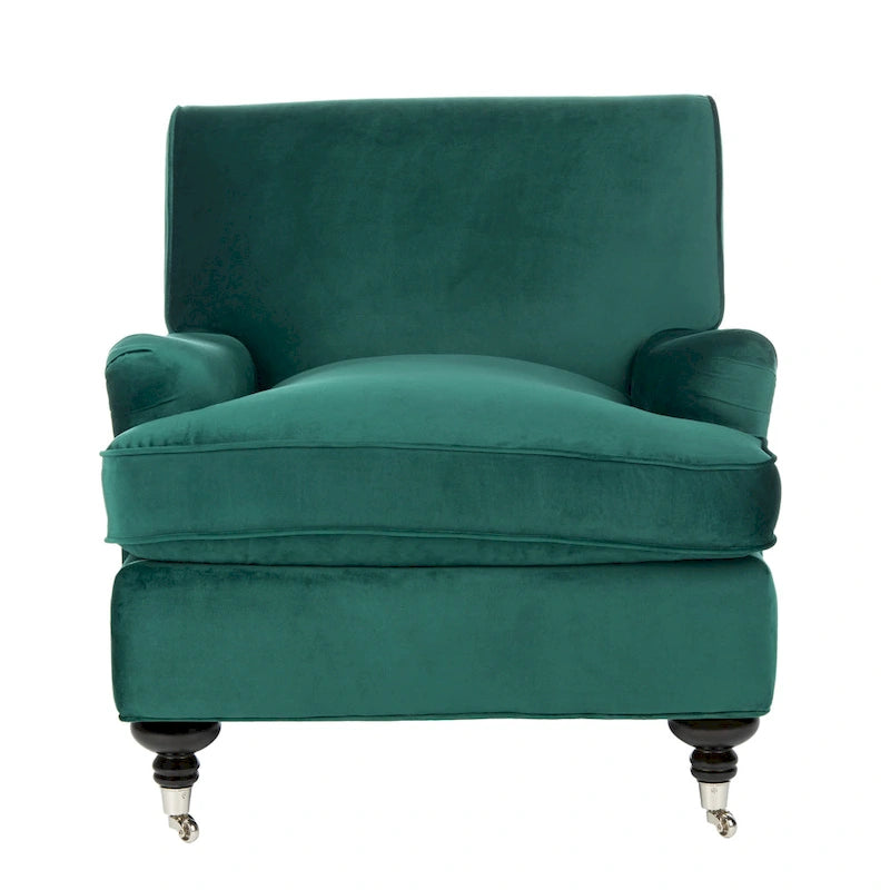 Fauteuil Club – Émeraude / Marron antique / Or antique / Noir et blanc / Rose poudré / Bleu marine / Marron | Une place