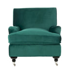 Fauteuil Club – Émeraude / Marron antique / Or antique / Noir et blanc / Rose poudré / Bleu marine / Marron | Une place