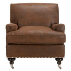 Fauteuil Club – Émeraude / Marron antique / Or antique / Noir et blanc / Rose poudré / Bleu marine / Marron | Une place