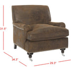 Fauteuil Club – Émeraude / Marron antique / Or antique / Noir et blanc / Rose poudré / Bleu marine / Marron | Une place