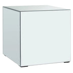 Table d'appoint miroir argenté, carrée, 1 personne