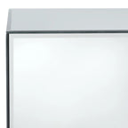 Table d'appoint miroir argenté, carrée, 1 personne