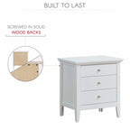 Table de chevet Glory Furniture Hammond à 3 tiroirs, blanche