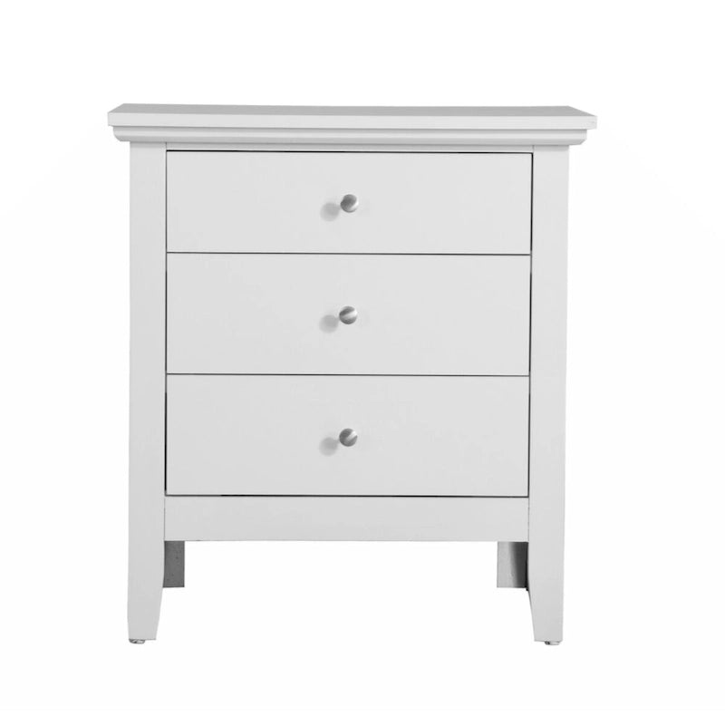 Table de chevet Glory Furniture Hammond à 3 tiroirs, blanche