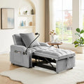 Fauteuil Convertible Lit – Gris / Beige / Noir / Rose – Simple, 3 positions réglables