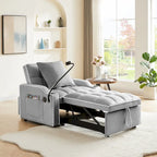 Fauteuil Convertible Lit – Gris / Beige / Noir / Rose – Simple, 3 positions réglables