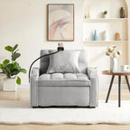 Fauteuil Convertible Lit – Gris / Beige / Noir / Rose – Simple, 3 positions réglables